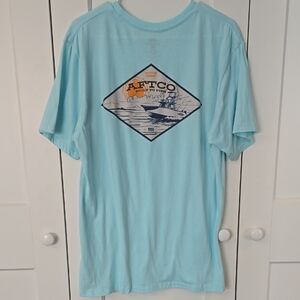 AFTCO Light Blue Graphic Tee